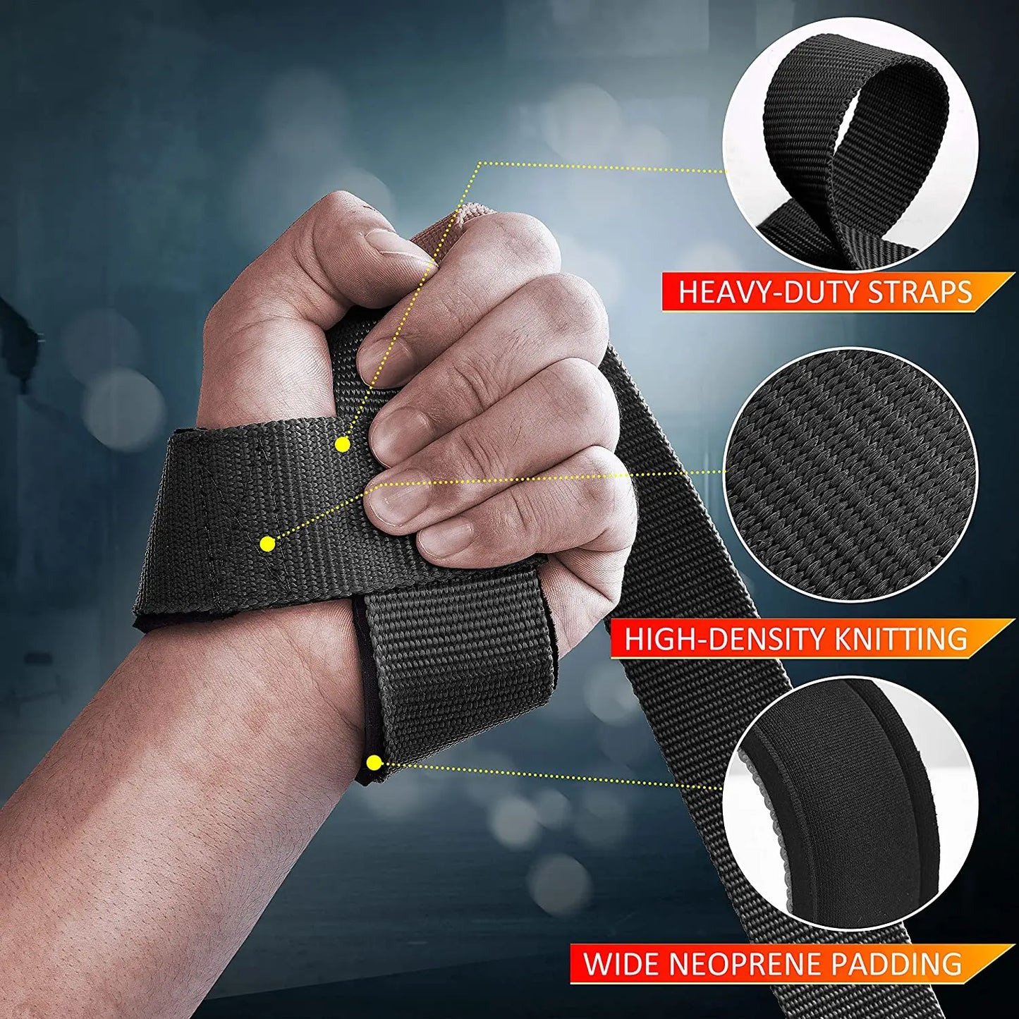 Padded Weightlifting Wrist Straps
